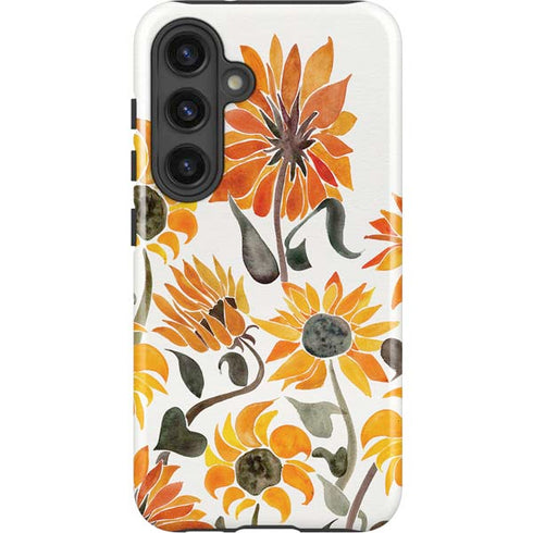 Yellow Sunflower by Cat Coq Galaxy S24 Plus Impact Case